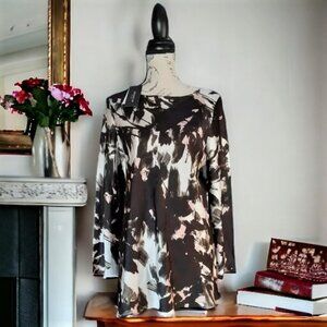 (50% OFF) NWT Lafayette 148 New York Silk Blouse Black Multi Shirt MSRP $450